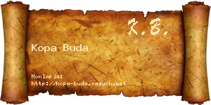 Kopa Buda névjegykártya